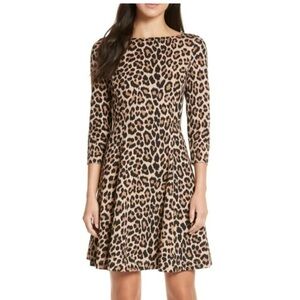 Michael Kors Print Long Sleeve Dress